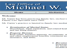 Tablet Screenshot of michaelcarterlaw.com